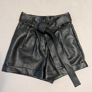 TOPSHOP | Wide Leg Pleather Shorts